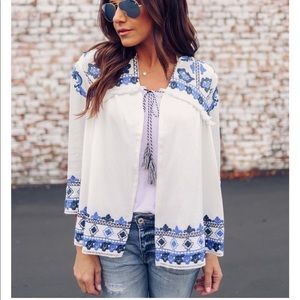 NWT Embroidered Jacket